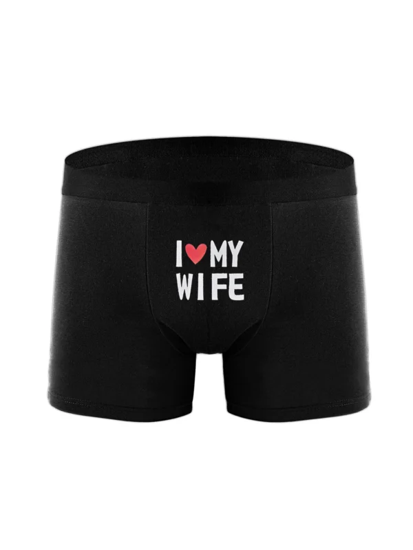 Fly Boxer Brief with I love wife Print Underwear Glow-in-the-dark - Image 2