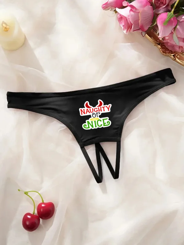 Sexy Opening Thong with naughty or nice - Image 6