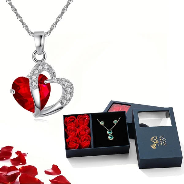 Luxury Necklace With 6 Roses Gift Box For Girlfriend Lover Mom Mother Day