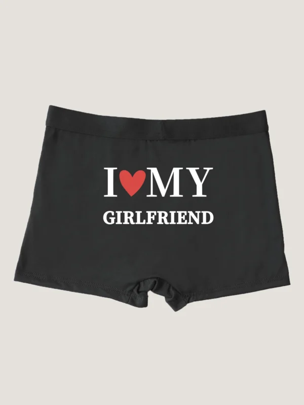 I LOVE MY GIRLFRIEND Breathable Trunks Underwear Boxer - Image 3