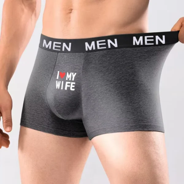 Boxer Briefs Breathable Trunks with I Love My Wife