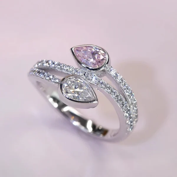 Waterdrop Cubic Zirconia Rings - Image 3